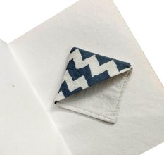 Handmade Corner Style Grey Fabric Dogear Bookmark